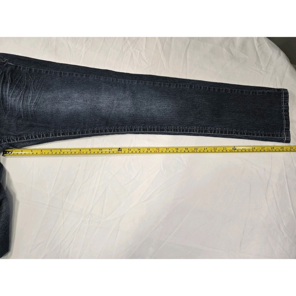 Angel Jeans Womens Midrise Blue Denim S13 Embroidered Back Pockets - Picture 6 of 10